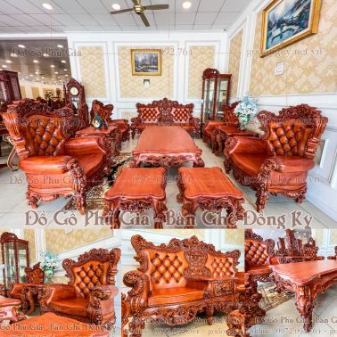 Những bộ bàn ghế phòng khách đồ gỗ đồng kỵ